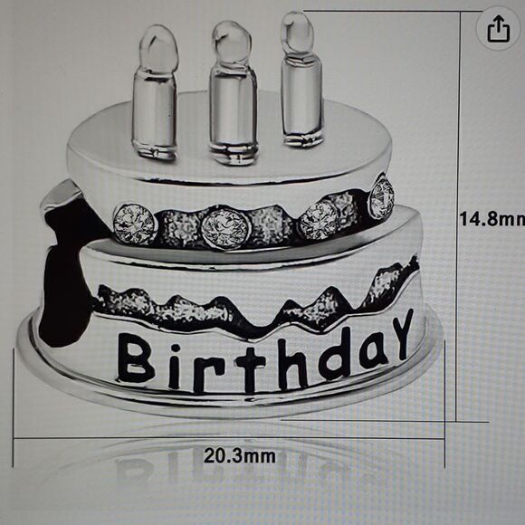 New Charm Birthday Cake November Charm Bead For Bracelets New - Picture 4 of 7